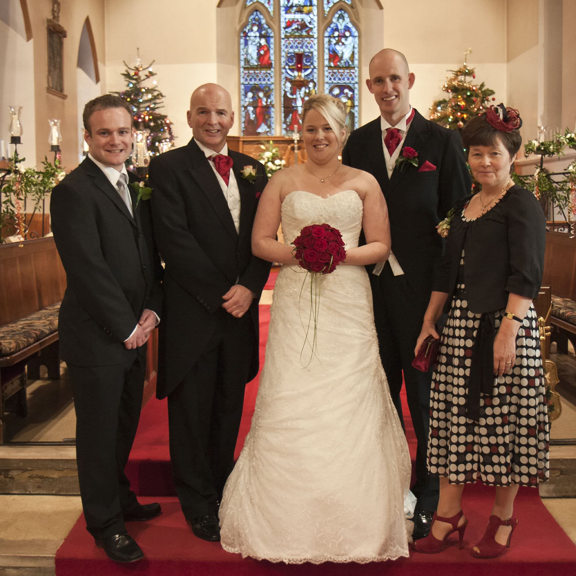 Wedding photo of Charlotte and her family