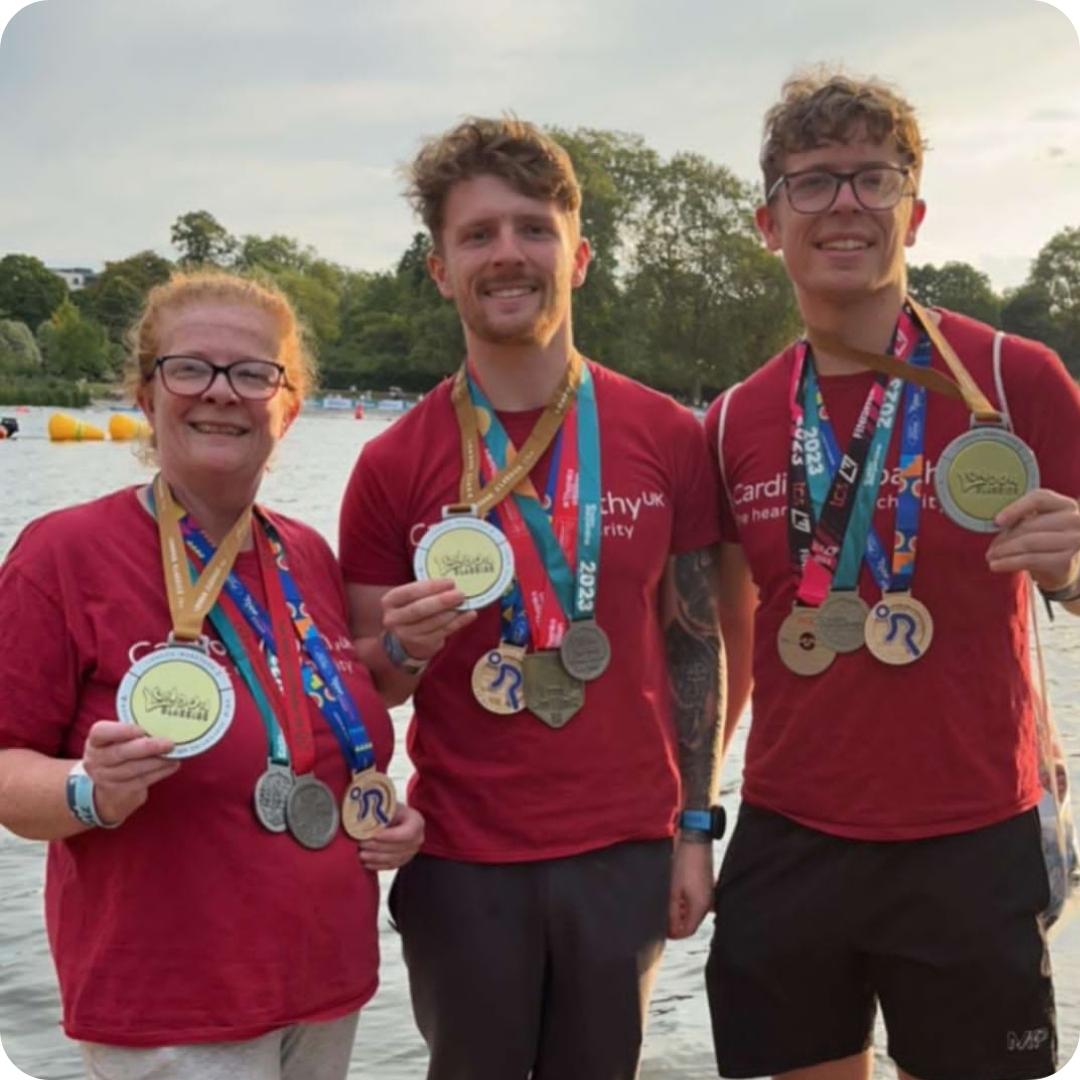 Kyren, James and Lewis with their London Classics medals